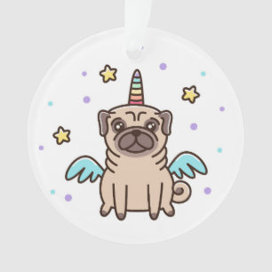 Einhorn-Regenbogen-Hund Ornament