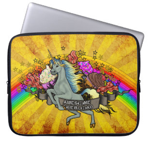 Einhorn-Regenbogen-Kuchen-Speck-Fantasie Laptopschutzhülle