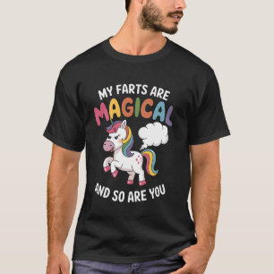 Einhorn Regenbogen Magische Fürze Fantasy Lustiges T-Shirt