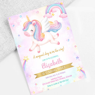 Einhorn Regenbogen Magische Geburtstagseinladung Einladung