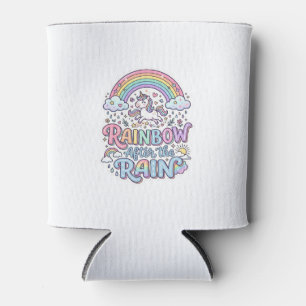 Einhorn Regenbogen nach dem Regen Premium Vektor T Dosenkühler