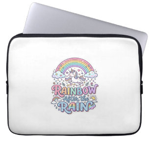 Einhorn Regenbogen nach dem Regen Premium Vektor T Laptopschutzhülle