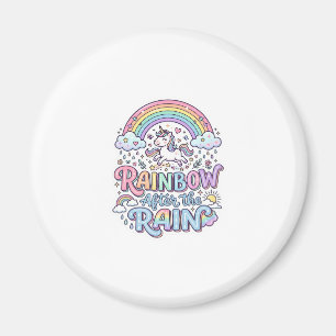 Einhorn Regenbogen nach dem Regen Premium Vektor T Magnet