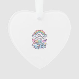 Einhorn Regenbogen nach dem Regen Premium Vektor T Ornament