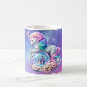 Einhorn Regenbogen-Schloss-Tasse – Geschenk für Gl Verwandlungstasse