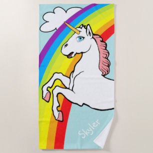 Einhorn-Regenbogen Strandtuch