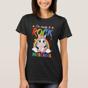Einhorn Regenbogen Zurück zur Schule Ich bin berei T-Shirt