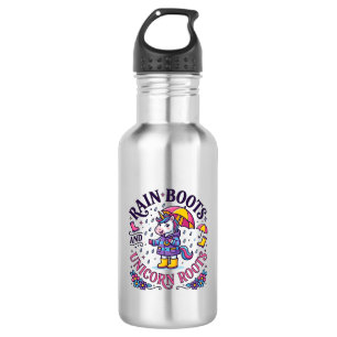 Einhorn Regenstiefel und Einhorn Wurzeln Werbe-Shi Edelstahlflasche