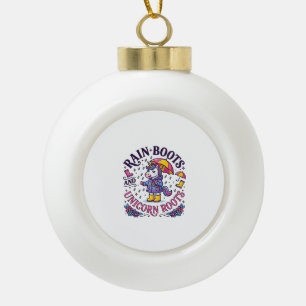 Einhorn Regenstiefel und Einhorn Wurzeln Werbe-Shi Keramik Kugel-Ornament