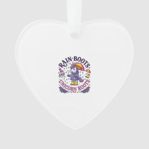 Einhorn Regenstiefel und Einhorn Wurzeln Werbe-Shi Ornament