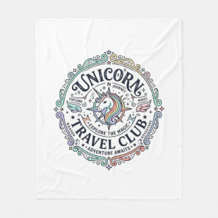 Einhorn-Reiseklub Original Zazzle Design_1 Fleecedecke