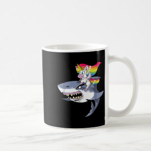 Einhorn-Reit-Shark-Shirt-Geschenk Mädchen Frauen L Kaffeetasse