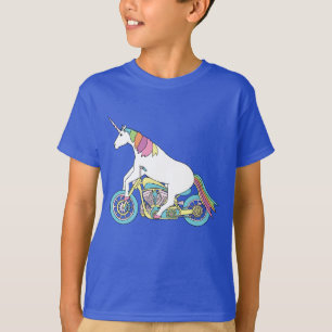 Einhorn-Reitmotorrad T-Shirt