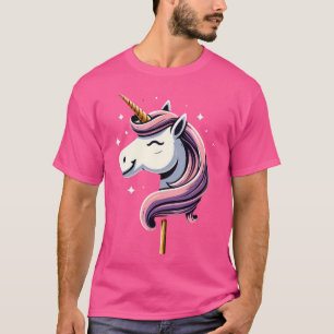 Einhorn Reitstab Pferd Jungen Mädchen Erwachsene T-Shirt