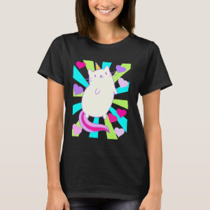 Einhorn Retro Katze Katzen Vintage 80er 90er Kind T-Shirt