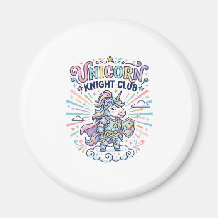 Einhorn-Ritter-Club Druckfertige Bekleidung Grafik Magnet