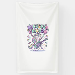 Einhorn Rockstar Einhorn Charmante Bekleidung Graf Banner