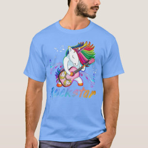 Einhorn Rockstar Gitarre Rockin Musik Sänger Tee11 T-Shirt