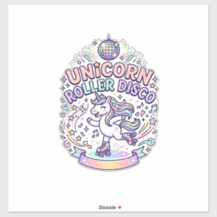 Einhorn Roller Disco Grafikdesign T-Shirt Design Aufkleber