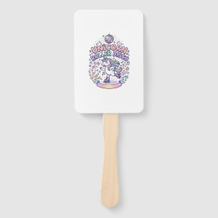 Einhorn-Roller-Disco-Grafikdesign-T-Shirt-Design Fächer