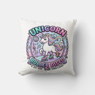 Einhorn Roller Disco POD Fertige Marktplatz-Grafik Kissen