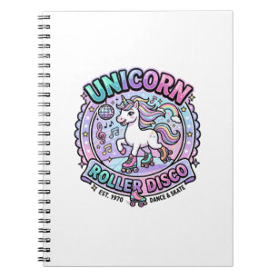 Einhorn Roller Disco POD Fertige Marktplatz-Grafik Notizblock