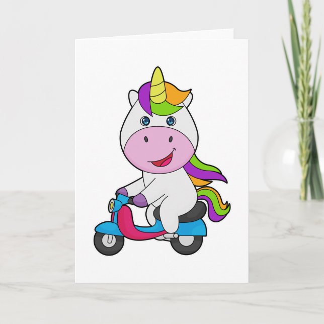 Einhorn Roller Karte (Vorderseite)