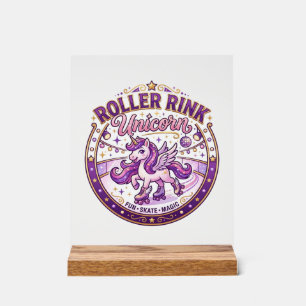 Einhorn-Roller-Rink Einhorn POD Fertig Merch Desig Acrylschild