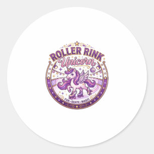 Einhorn-Roller-Rink Einhorn POD Fertig Merch Desig Runder Aufkleber