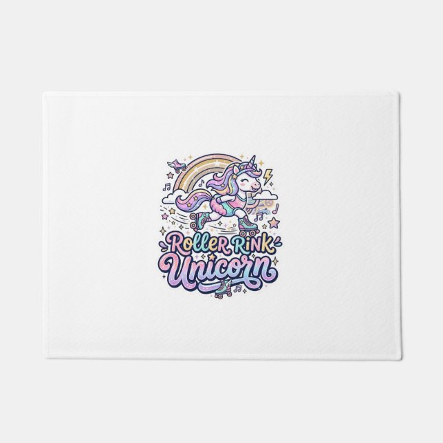 Einhorn-Roller-Rink-Einhorn Premium-Vector-Aufkleb Fußmatte (Vorderseite)