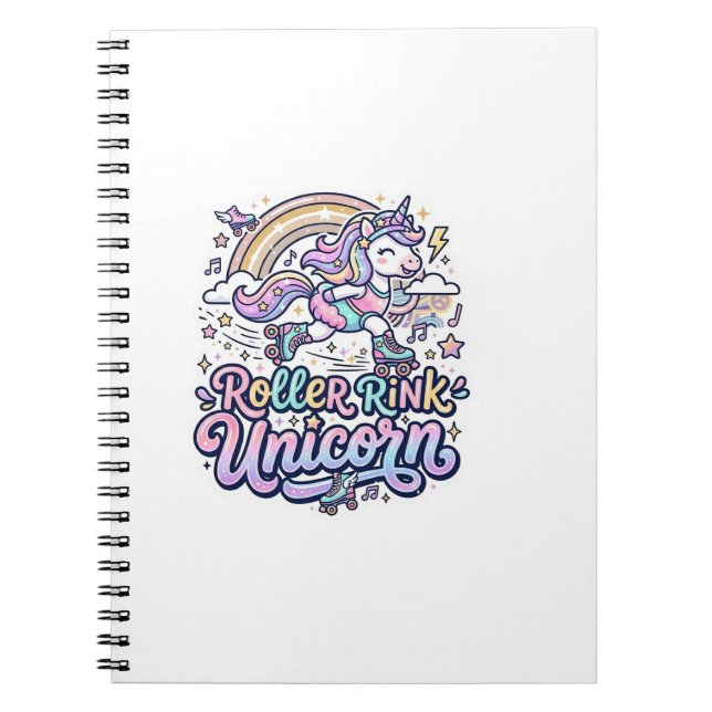 Einhorn-Roller-Rink-Einhorn Premium-Vector-Aufkleb Notizblock (Vorderseite)
