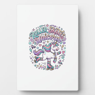 Einhorn-Rollschuhe Einhorn-Retro-Stil Grafik Fotoplatte