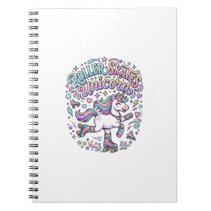 Einhorn-Rollschuhe Einhorn-Retro-Stil Grafik  Notizblock