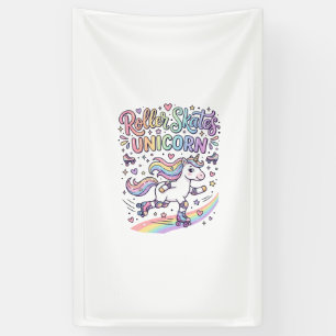 Einhorn-Rollschuhe Einhorn Verspielter Aufkleber u Banner