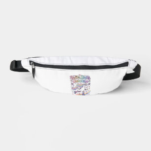 Einhorn-Rollschuhe Einhorn-verspielter Aufkleber u Bauchtasche