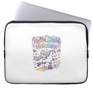Einhorn-Rollschuhe Einhorn Verspielter Aufkleber u Laptopschutzhülle