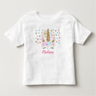 Einhorn Rosa & Gold Magischer Geburtstag Kleinkind T-shirt