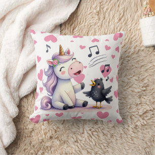 Einhorn Rosa Herzen Kissen