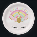 Einhorn-Rosa und GoldPappteller 7" Regenbogen Pappteller<br><div class="desc">Gibt es alles magischeres dieses Regenbogen und Einhörner? Feiern Sie den Geburtstag Ihr Kindes in der Art mit unserem einzigartigen Regenbogen-Einhorn-Geburtstags-Einladungs-Rosa-Gold. Wir haben eine breite Vielzahl von Farben,  Arten und Wahlen zum Anzug jede Persönlichkeit,  Art und Budget.</div>