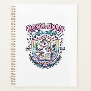 Einhorn Royal Horn Akademie Fettgedruckter Schrift Planer