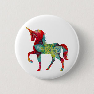 Einhorn-Rund-Abzeichen Button