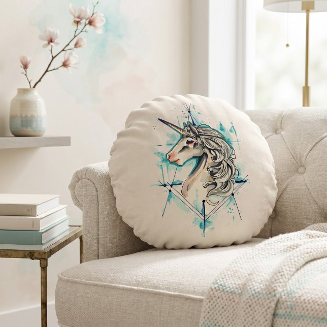 Einhorn Rundes Kissen (Von Creator hochgeladen)