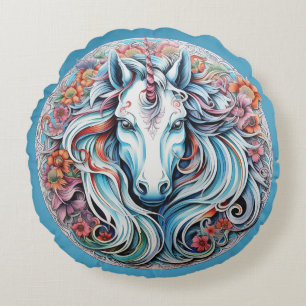 Einhorn Rundes Kissen