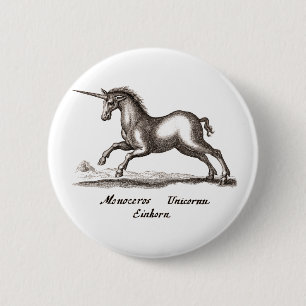 Einhorn-Running-Magie zeichnend Button
