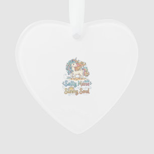 Einhorn Salty Mähne Sonnige Seele Spielerei Vector Ornament