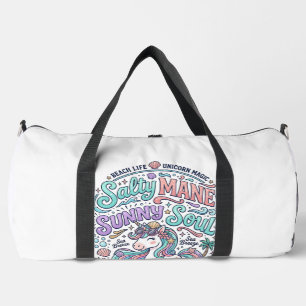 Einhorn Salty Mane Sunny Soul Retro-Stil T-Shirt  Duffle Bag