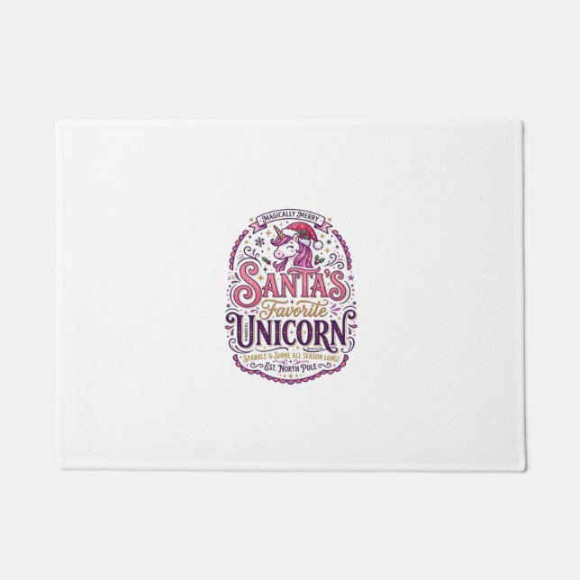Einhorn-Santa-Einheits-Einhorn Fußmatte (Vorderseite)