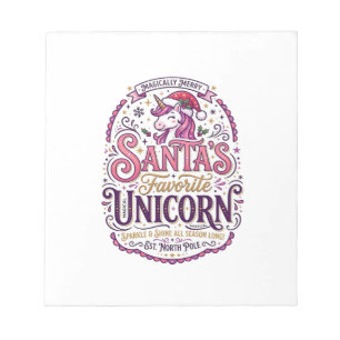 Einhorn-Santa-Einheits-Einhorn Notizblock