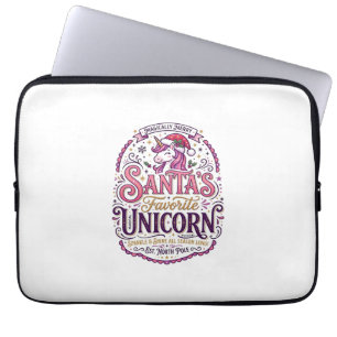 Einhorn-Santa-Einlieblings-Einhorn Laptopschutzhülle