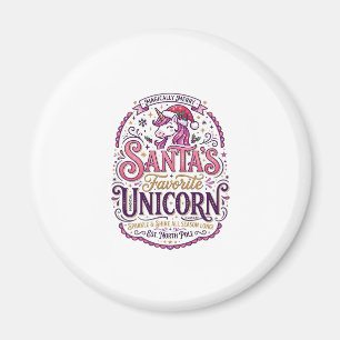 Einhorn-Santa-Einlieblings-Einhorn Magnet